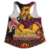Brisbane Broncos Women Racerback Singlet NAIDOC Week 50 Years Of Deadly Indigenous Pattern