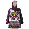 Manly Warringah Sea Eagles Snug Hoodie NAIDOC Week 50 Years Of Deadly Indigenous Pattern