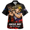 Fremantle Hawaiian Shirt ANZAC Day Lest We Forget Red Poppy And Honor The Brave Tribute