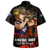 Fremantle Hawaiian Shirt ANZAC Day Lest We Forget Red Poppy And Honor The Brave Tribute