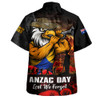 West Coast Eagles Hawaiian Shirt ANZAC Day Lest We Forget Red Poppy And Honor The Brave Tribute