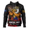 West Coast Eagles Hoodie ANZAC Day Lest We Forget Red Poppy And Honor The Brave Tribute