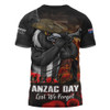 Collingwood T-Shirt ANZAC Day Lest We Forget Red Poppy And Honor The Brave Tribute