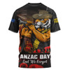 Richmond T-Shirt ANZAC Day Lest We Forget Red Poppy And Honor The Brave Tribute