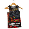 Adelaide Crows Men Singlet ANZAC Day Lest We Forget Red Poppy And Honor The Brave Tribute