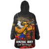 West Coast Eagles Snug Hoodie ANZAC Day Lest We Forget Red Poppy And Honor The Brave Tribute