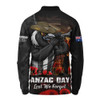Collingwood Long Sleeve Polo Shirt ANZAC Day Lest We Forget Red Poppy And Honor The Brave Tribute