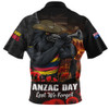Adelaide Crows Zip Polo Shirt ANZAC Day Lest We Forget Red Poppy And Honor The Brave Tribute
