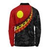 Indigenous Australian Aboriginal Long Sleeve Polo Shirt Aboriginal Dreamtime Kangaroo Path