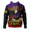 Melbourne Storm Hoodie ANZAC Day Red Poppy And Brave Hearts Remembrance