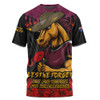 Brisbane Broncos T-Shirt ANZAC Day Red Poppy And Brave Hearts Remembrance