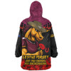 Brisbane Broncos Snug Hoodie ANZAC Day Red Poppy And Brave Hearts Remembrance