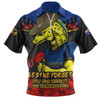 Parramatta Eels Zip Polo Shirt ANZAC Day Red Poppy And Brave Hearts Remembrance