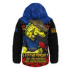 Parramatta Eels Hooded Padded Jacket ANZAC Day Red Poppy And Brave Hearts Remembrance