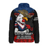 Sydney Roosters Padded Jacket ANZAC Day Red Poppy And Brave Hearts Remembrance