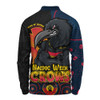 Adelaide Crows Long Sleeve Polo Shirt NAIDOC Week Aboriginal Culture And Spirit Of Pride Design