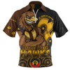 Hawthorn Zip Polo Shirt NAIDOC Week Aboriginal Culture And Spirit Of Pride Design