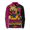 Brisbane Lions Long Sleeve Polo Shirt NAIDOC Week Aboriginal Culture And Spirit Of Pride Design