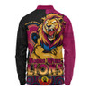 Brisbane Lions Long Sleeve Polo Shirt NAIDOC Week Aboriginal Culture And Spirit Of Pride Design