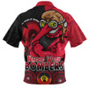 Essendon Zip Polo Shirt NAIDOC Week Aboriginal Culture And Spirit Of Pride Design