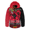 Essendon Hooded Padded Jacket NAIDOC Week Aboriginal Culture And Spirit Of Pride Design