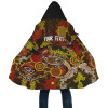 [Custom] Australia Aboriginal Cloak - Kangaroo and Lizard Dot Painting Art