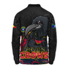 Adelaide Crows Long Sleeve Polo Shirt Naidoc Week Aboriginal Spirit Power Through Generations