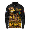 Hawthorn Long Sleeve Polo Shirt Naidoc Week Aboriginal Spirit Power Through Generations