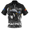 Collingwood Zip Polo Shirt Naidoc Week Aboriginal Spirit Power Through Generations