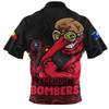 Essendon Zip Polo Shirt Naidoc Week Aboriginal Spirit Power Through Generations