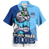 New South Wales Blues Hawaiian Shirt Battle Forged Origin Strength