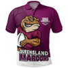 Queensland Maroons Polo Shirt Battle Forged Origin Strength