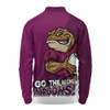 Queensland Maroons Long Sleeve Polo Shirt Battle Forged Origin Strength