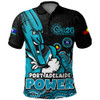 Port Adelaide Polo Shirt Naidoc Week Aboriginal Spirit Power Through Generations