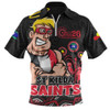 St Kilda Zip Polo Shirt Naidoc Week Aboriginal Spirit Power Through Generations
