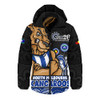 North Melbourne Hooded Padded Jacket Naidoc Week Aboriginal Spirit Power Through Generations