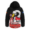 Sydney Swans Hooded Padded Jacket Naidoc Week Aboriginal Spirit Power Through Generations
