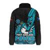 Port Adelaide Padded Jacket Naidoc Week Aboriginal Spirit Power Through Generations
