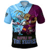 New South Wales Blues Polo Shirt Origin Showdown NSW Vs QLD Game Day Power Rise