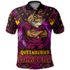 Queensland Maroons Polo Shirt State Warrior Spirit Power Rise