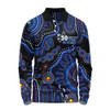 Indigenous Australian Aboriginal Long Sleeve Polo Shirt NAIDOC Week Sacred Aboriginal Tracks Of Country Spirit