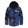 Indigenous Australian Aboriginal Hooded Padded Jacket NAIDOC Week Sacred Aboriginal Tracks Of Country Spirit