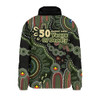 Indigenous Australian Aboriginal Padded Jacket NAIDOC Week Sacred Aboriginal Tracks Of Country Spirit