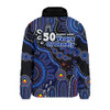 Indigenous Australian Aboriginal Padded Jacket NAIDOC Week Sacred Aboriginal Tracks Of Country Spirit