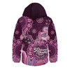 Indigenous Australian Aboriginal Hooded Padded Jacket NAIDOC Week Aboriginal Dreaming Trails Of Country