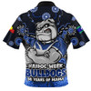 Canterbury-Bankstown Bulldogs Zip Polo Shirt NAIDOC Week Aboriginal Power Journey Of Spirit Paths