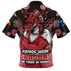 St. George Illawarra Dragons Zip Polo Shirt NAIDOC Week Aboriginal Power Journey Of Spirit Paths