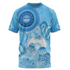Indigenous Australian Aboriginal T-Shirt Aboriginal Ocean Dreaming Tracks For NAIDOC Week Pride