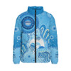Indigenous Australian Aboriginal Padded Jacket Aboriginal Ocean Dreaming Tracks For NAIDOC Week Pride