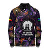 Indigenous Australian Aboriginal Long Sleeve Polo Shirt Butterfly Dreaming NAIDOC Country Connection